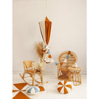 Mila patchwork kussen – blauw