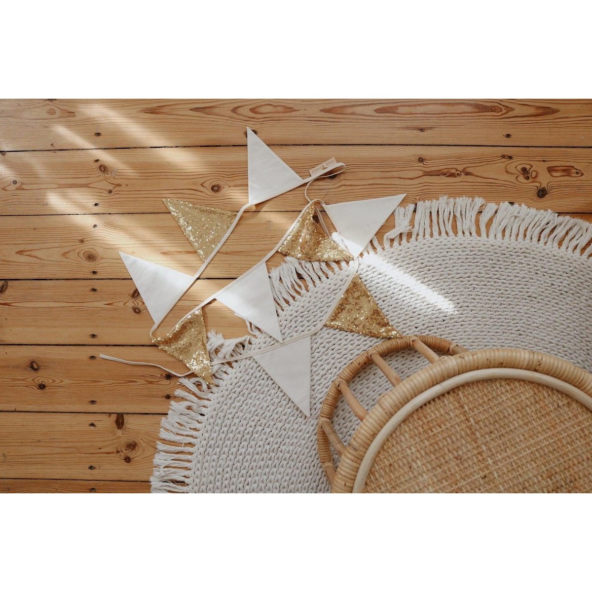 Noor slinger – goud & beige