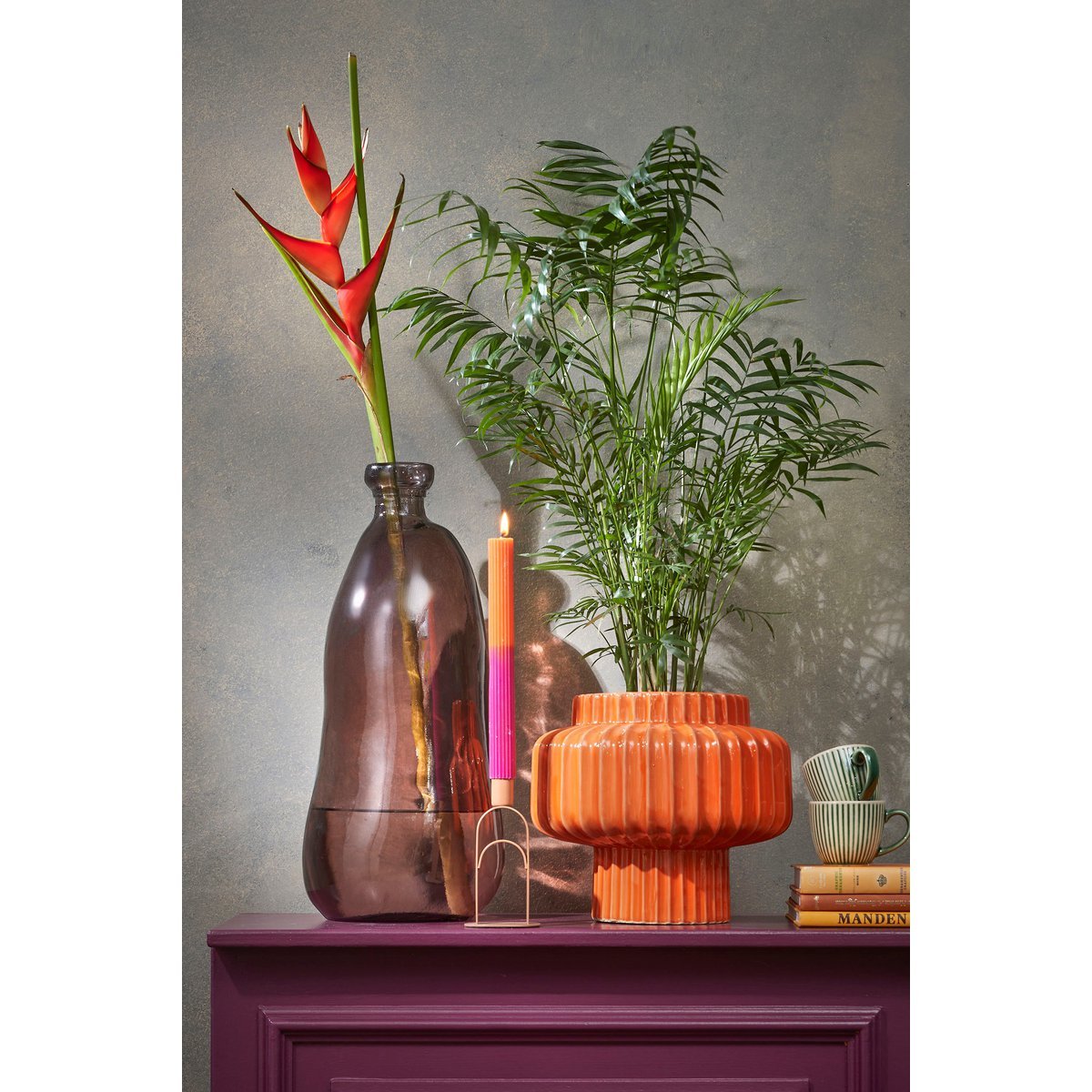 Pinto vaas - donkerbruin