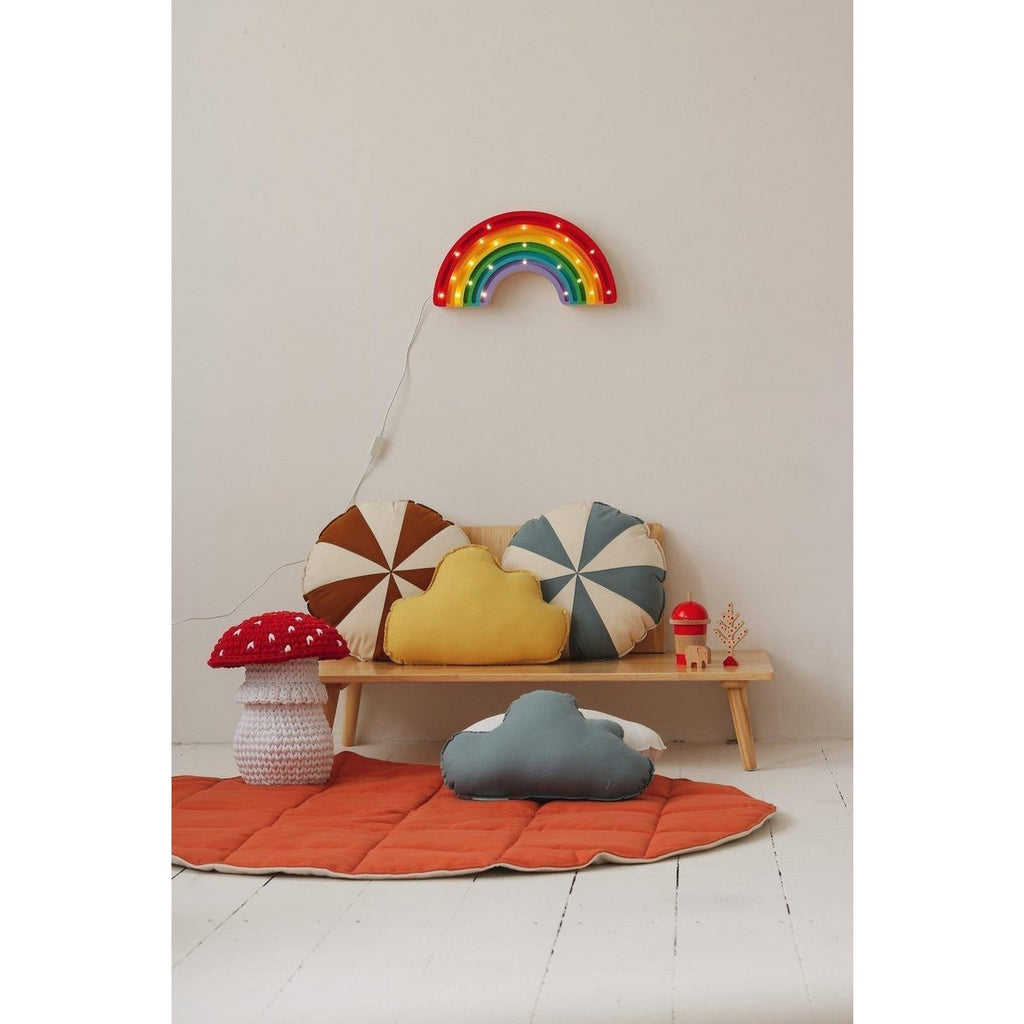 Mila patchwork kussen – blauw