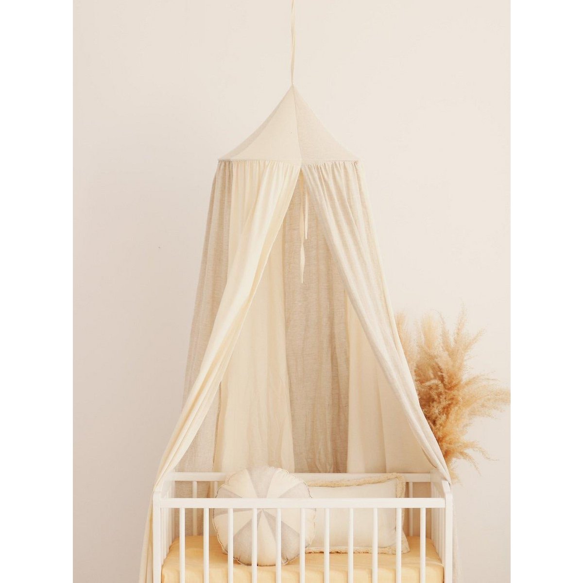 Mila patchwork kussen – crème