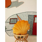 Janna schelp kussen – mosterd