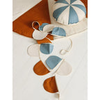 Mila patchwork kussen – blauw