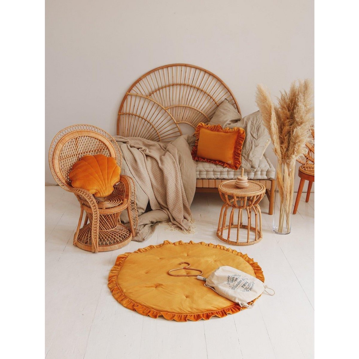 Nova velvet mat – mosterd