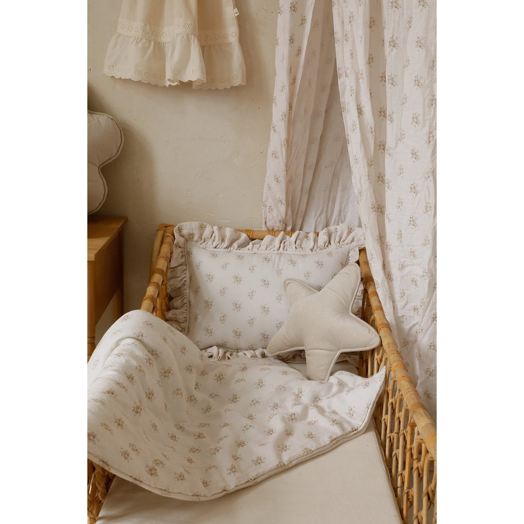 Boho mousseline overtrekset – flowers