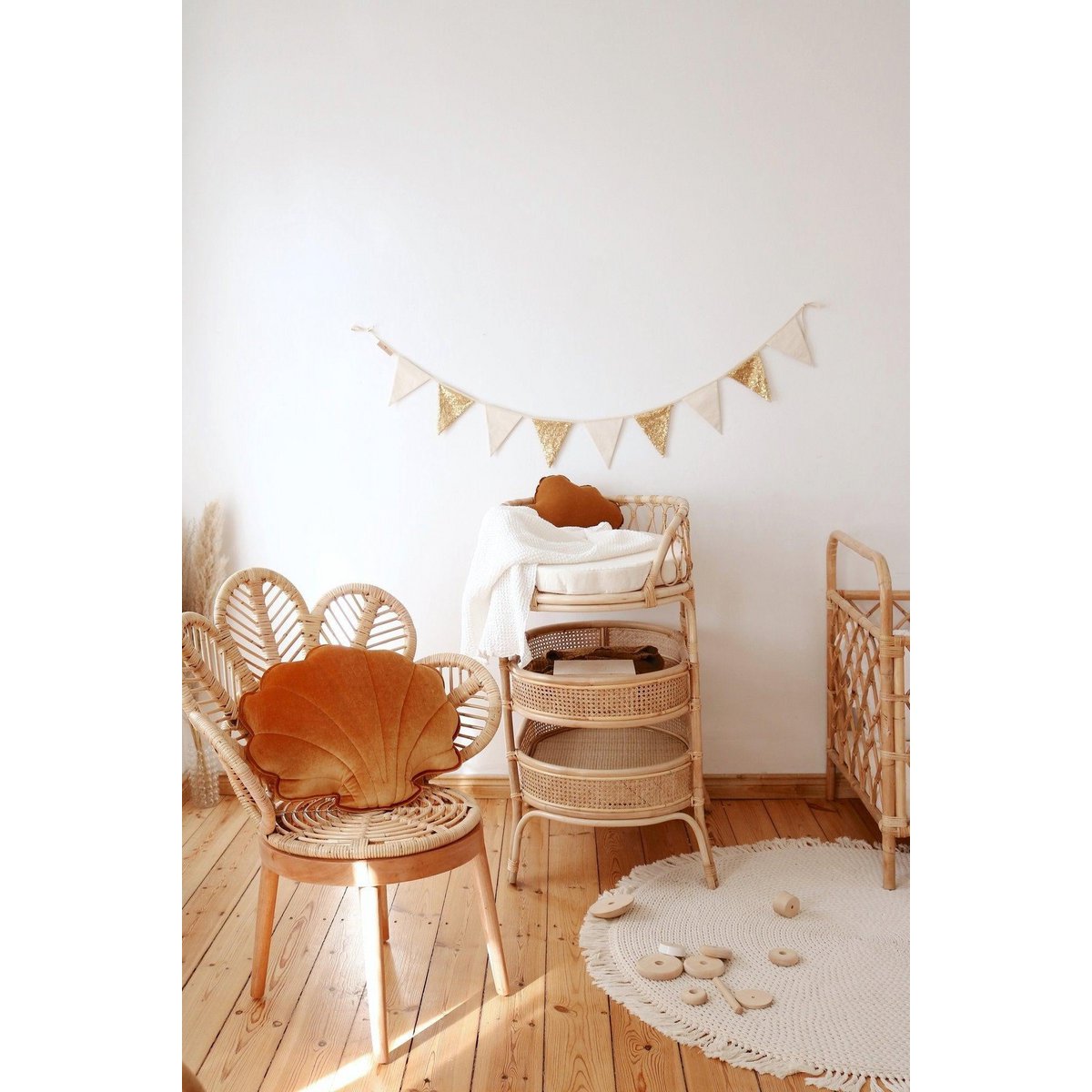 Noor slinger – goud & beige