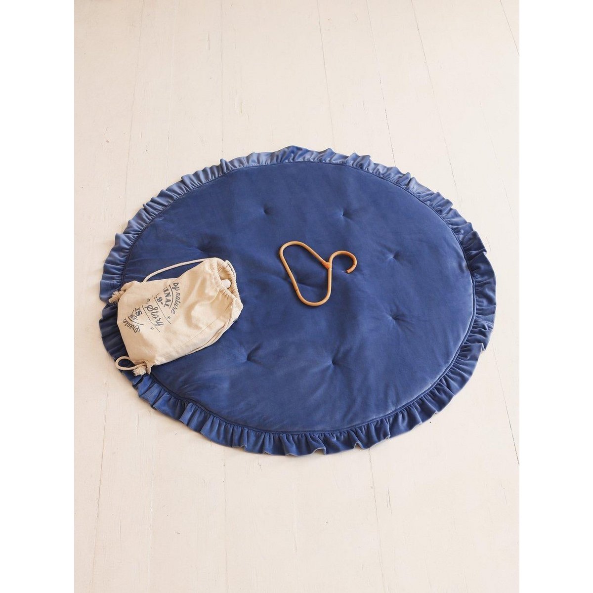 Elin velvet mat – saffierblauw
