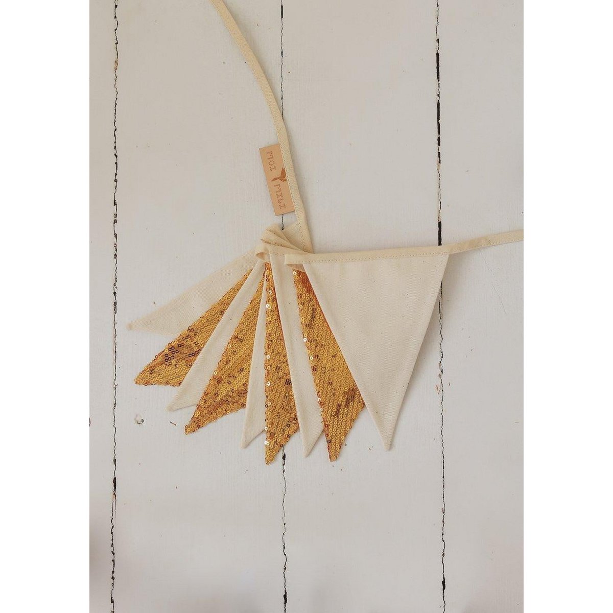 Noor slinger – goud & beige