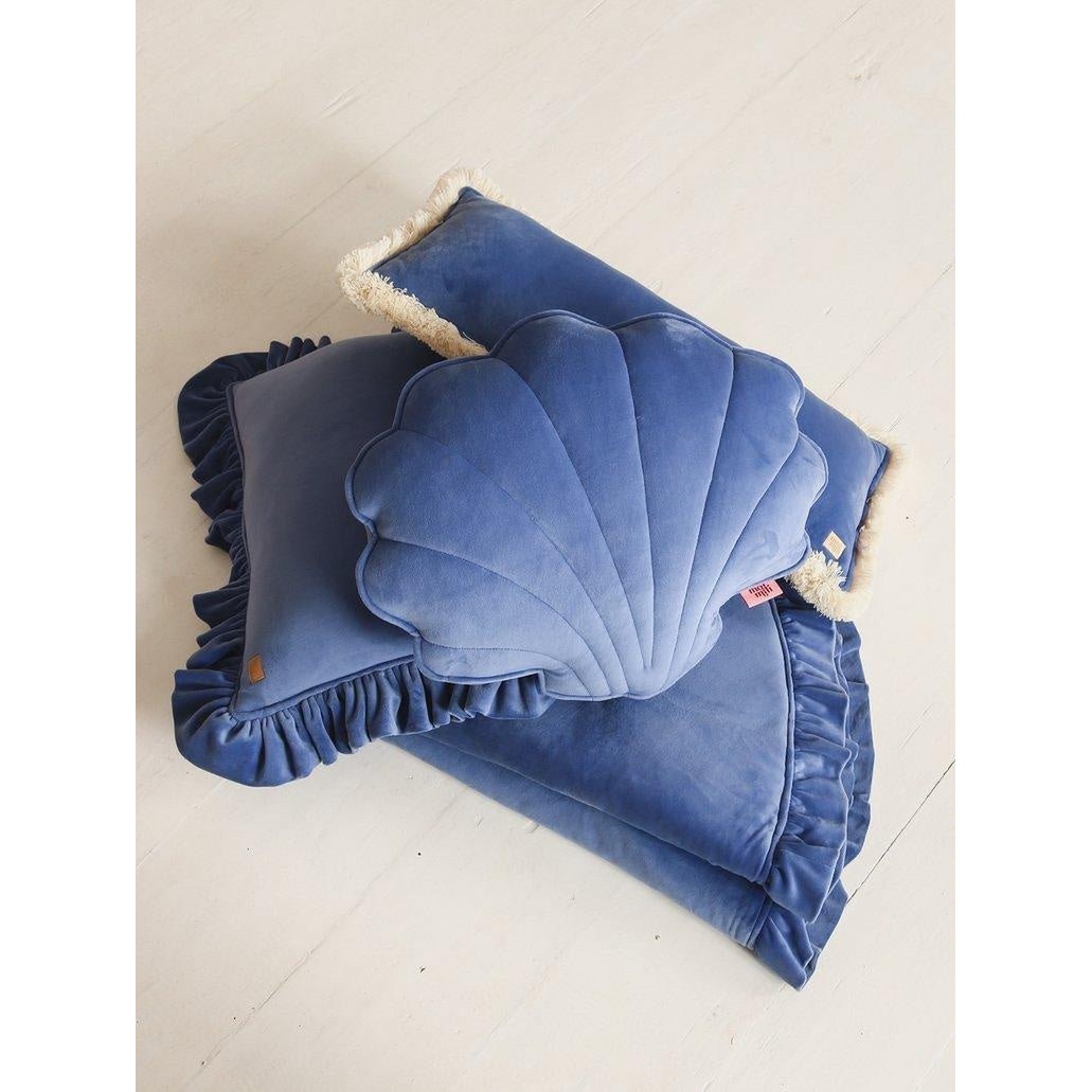 Elin velvet mat – saffierblauw