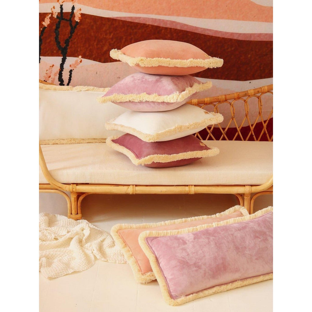 Liva velvet kussen – wit