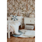 Mila patchwork kussen – blauw