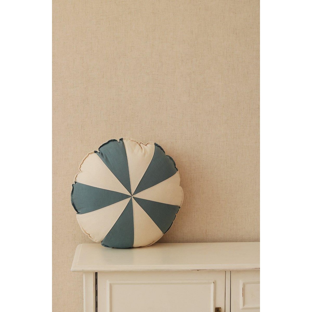 Mila patchwork kussen – blauw